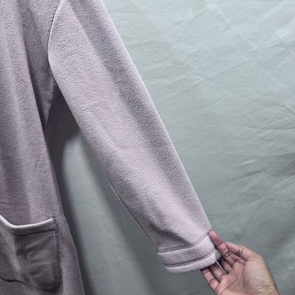 Soft Surroundings Pink Lounge Dress Front Pockets Detachable Scarf Women's PXS - Picture 3 of 9